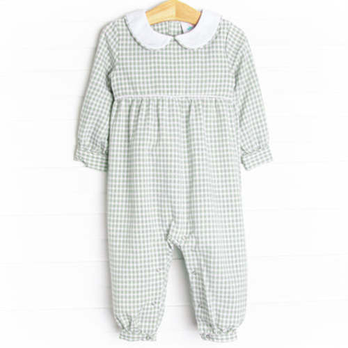 Reed Romper, Green Gingham – Stitchy Fish
