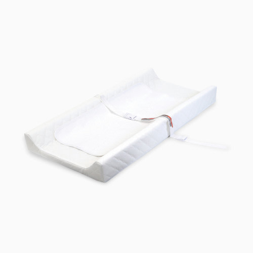 Contoured Changing Pad with Liner - White