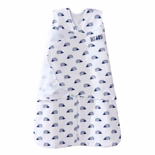 Navy Hedgehog Cotton Swaddle | HALO