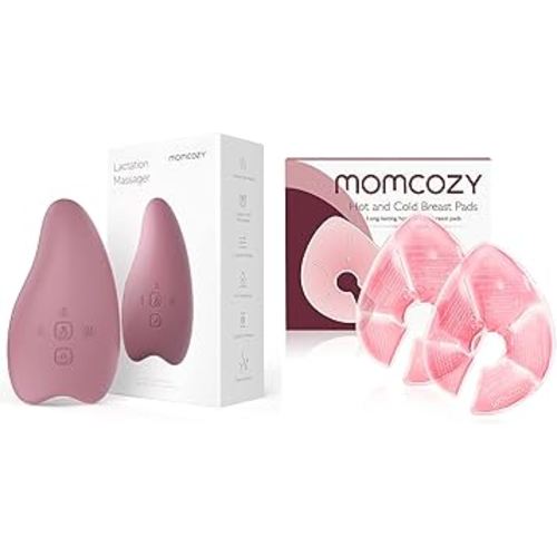 Momcozy Warming Lactation Massager & Breast Therapy Packs Bundle