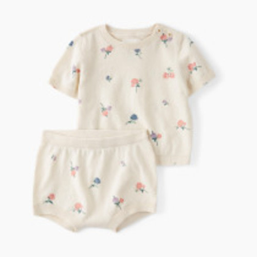 Carter's Little Planet 2-Piece Floral Organic Cotton Play Set - Floral, 3 M
