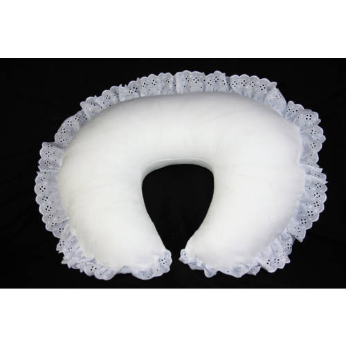 Nursing Pillow Cover - Natural Soft Linen - White /Ivory Linen - Soft Cover With Lace Trim