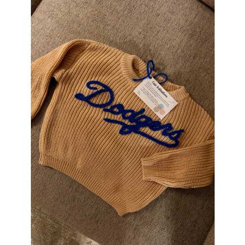 Custom hand-embroidered Dodgers sweater for kids