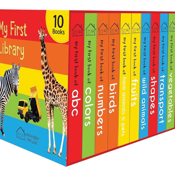 My First Library: Boxset of 10 Board Books for Kids