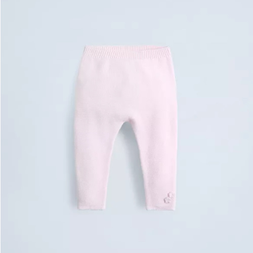FLORAL KNIT PANTS - Pale pink | ZARA United States