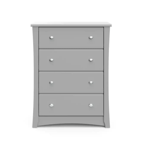 Storkcraft 4-Drawer Crescent Pebble Gray Dresser | BigEasyMart.com