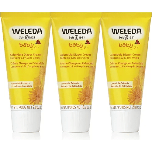 Weleda Baby Calendula Diaper Cream, 2.8 Fluid Ounce (Pack of 3), Plant Rich Protection with Calendula, Chamomile, Sweet Almond Oil, Lanolin and Zinc Oxide