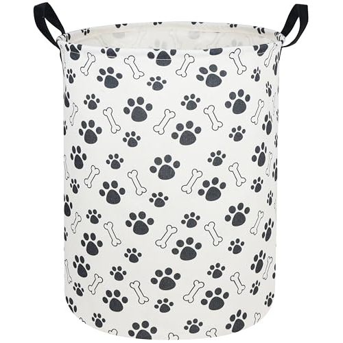 Sanjiaofen Kids Laundry Hamper,Dog Laundry Basket Collapsible Puppy Storage Baskets for Home Decor,Office,Toy Organizer,(Dog paw)