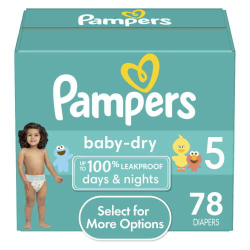 Pampers Baby Dry Diapers Size 5, 78 Count (Select for More Options)