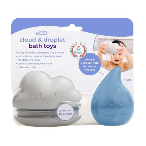 Ubbi Contemporary Cloud And Droplet Bath Squeeze Toy