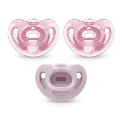 NUK Comfy Orthodontic Pacifiers, 0-6 Months, 3 count (Pack of 1) C3