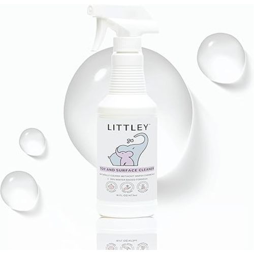 Littley Toy & Surface Cleaner | 16 oz | Alcohol-Free HOCl Spray for Baby Toys & High-Touch Surfaces | Fragrance-Free Formula | Gentle Cleaning for Everyday Messes