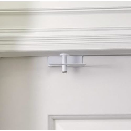 4 Pack – GlideLok Child Safety Door Top Lock | Adults Can Operate from Either Side | Works on Interior & Exterior Doors | for Elderly Caregivers, Toddler Parents