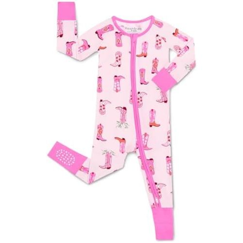 Bamboo Viscose Convertible Baby Footies Pajamas, footies for babies, Zipper Pajamas Baby Girls 0-24M