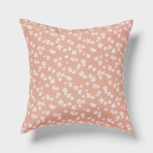 Square Decorative Pillow Copper - Room Essentials™: Abstract Pattern, Indoor Canvas, Teen-Friendly, OEKO-TEX Certified