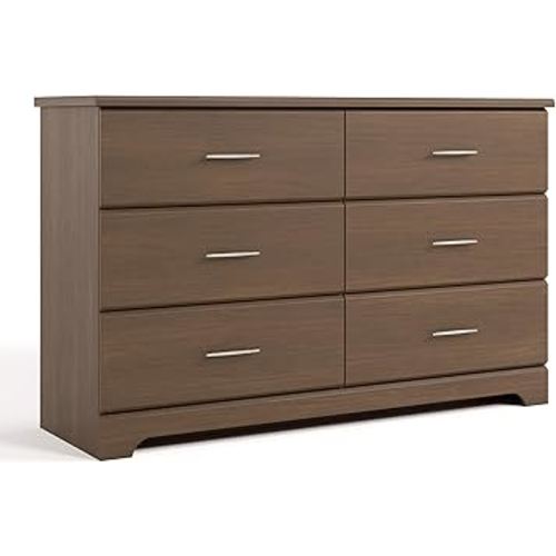 Storkcraft Brookside 6-Drawer Dresser (Hazelnut) – GREENGUARD Gold Certified, Wood Dresser for Bedroom, Kids & Nursery Storage Chest, Safety Interlocking Drawers, Pre-Installed Tracks, Kids Chest