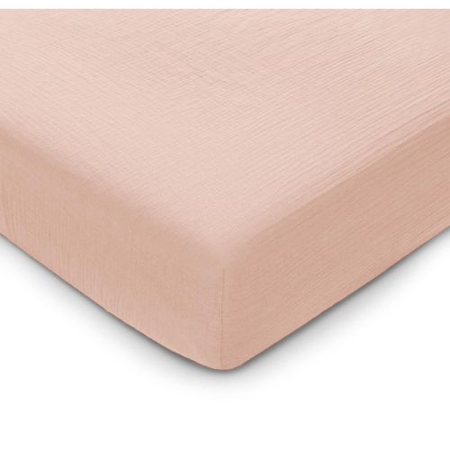 Muslin Fitted Crib Sheet, Extra Soft 100% Muslin Cotton Crib Sheets for Standard Crib and Toddler Mattresses by Comfy Cubs - White