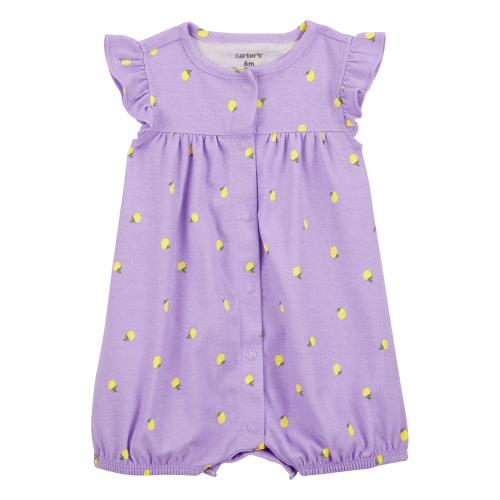 Baby Lemon Short-Sleeve Romper - Purple - Carter's | Carter's