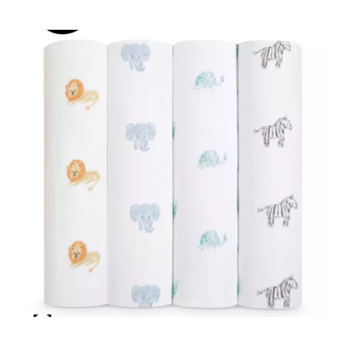 4 Pk. Printed Classic Swaddles