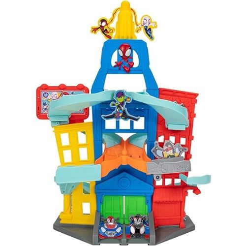 Marvel Spidey and His Amazing Friends City Track Set - 24-Inch Set with Two Exclusive 3-Inch Vehicles