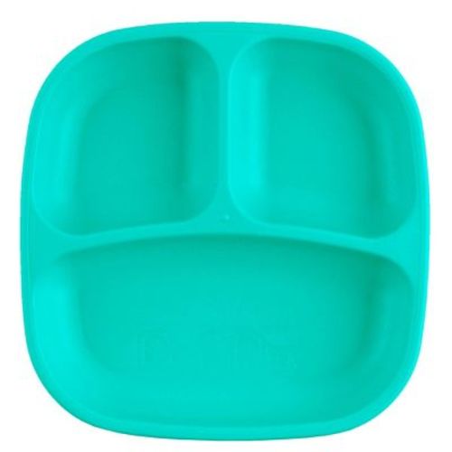 Re-play 7" Divided Dining Plate - Aqua