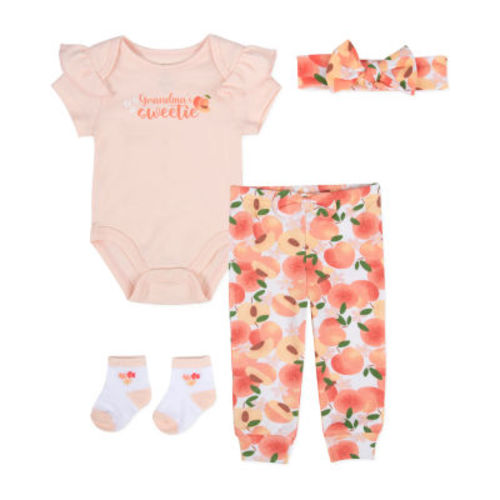 Baby Essentials Baby Girls 4-pc. Baby Clothing Set