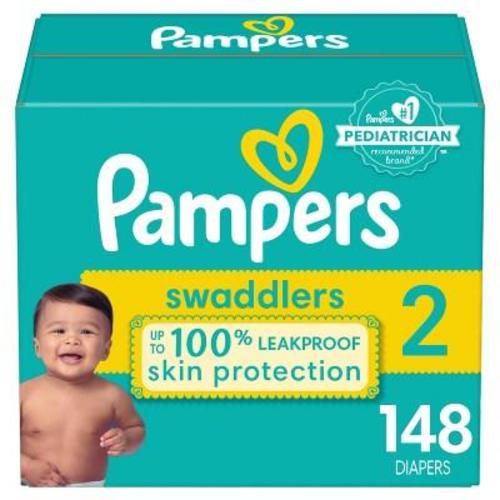 Pampers Swaddlers Soft Sensitive Skin Baby Diapers - Size 2 - 148ct