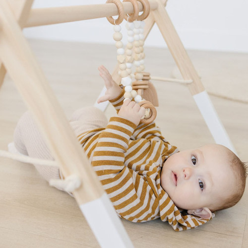 Poppyseed Play White Pine Wood Gym - White Toys