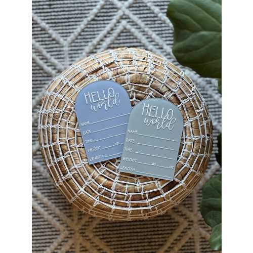 Personalized Baby Stat Sign | Marker Included | Hospital Birth Stat Sign | Acrylic Birth Announcement | Hello World Sign | Baby Name Reveal