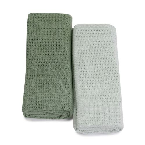 Bubba Nordic Cell Blanket Avocado Forest 2 Pack | Boxing Day Sale | Baby Bunting AU