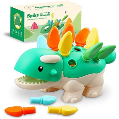 Toddler Montessori Toys Learning Activities Educational Dinosaur Games - Baby Sensory Fine Motor Skills Developmental Toys - Gifts for 6 9 12 18 Month Age 1 2 3 4 One Two Year Old Boys Girls Kids
