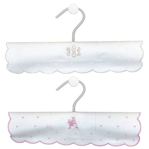 Kid's Personalized Scalloped Edge Hanger Cover with Hanger