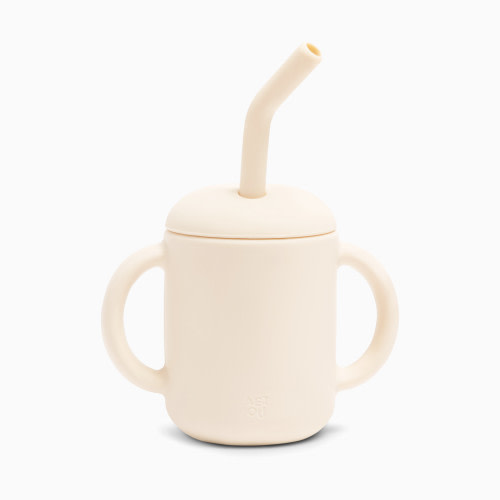AEIOU Sippy Cup with Straw - Oat Milk