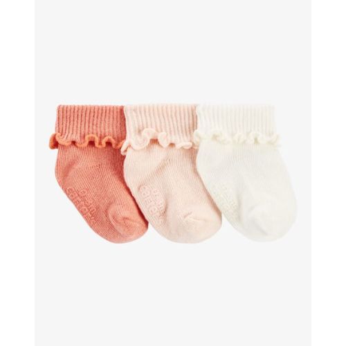 Baby 3-Pack Ribbed Booties - Carter's | Carter's