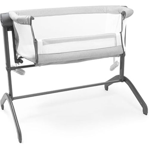 Baby Delight Beside Me Wink Bassinet | Bedside Sleeper | 7-Position Height Adjustment | Pebble Grey