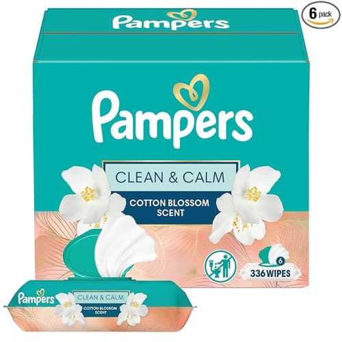 Pampers Aqua Pure Baby Wipes, 99% Water, Fragrance Free, 448 Baby Wipes Total (8X Flip-Top Packs) [Packaging May Vary]
