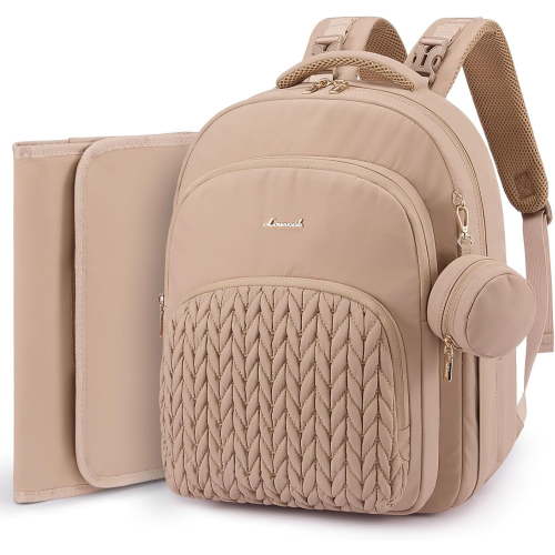 LOVEVOOK Diaper Bag Backpack, Baby Bag with Changing Pad for Mom Dad, Large Waterproof Mommy Bag with Stroller Buckles, Travel Essential with Pacifier Case & Insulated Bottle Pockets, Black