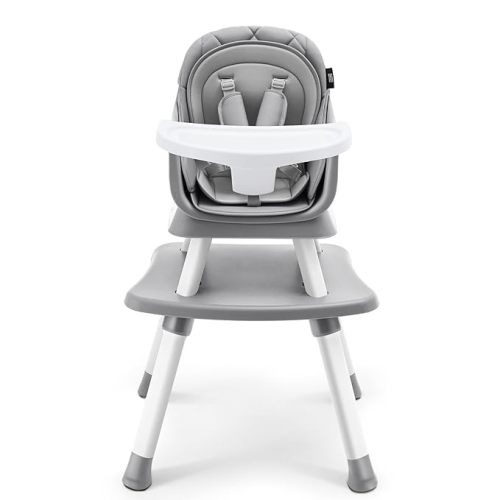 HARPPA 6 in 1 Baby High Chair, Convertible Infant Feeding Chair for Babies & Toddlers Table, Dining Booster Seat with Removable Tray, Grey