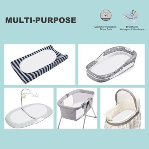 Bamboo Baby Waterproof Changing Pad Liners of 6 Pack - Hypoallergenic & Ultra Soft Changing Table Cover Liners - Durable & Easy to Clean - White - Larger - 27" x 13" Paraugas