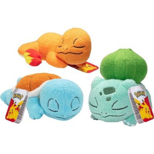 Pokémon 5" Sleeping Squirtle, Charmander & Bulbasaur Plush 3-pack - Officially Licensed - Add To Your Collection!