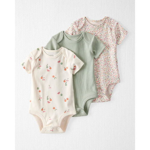 Baby 3-Pack Organic Cotton Rib Bodysuits - Little Planet | Carter's