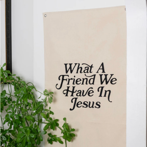 What a Friend in Jesus Tapestry | Christian Home Decor | Elevated Faith