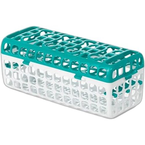 OXO Tot Dishwasher Basket for Bottle Parts & Accessories, Teal, 1 Count (Pack of 1)