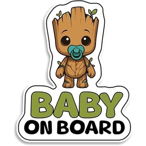 Baby on Board Signs for Car, Superhero on Boardl, Waterproof and UV-Resistant Baby on Board Sticker, Durable Sign for Safety Awareness, Easy to Apply for Window or Bumper