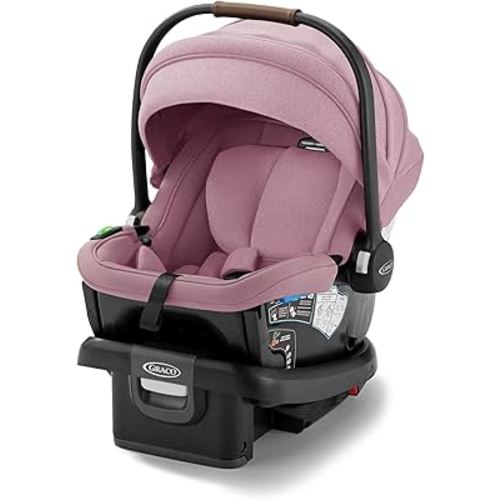 Graco Gomax Infant Car Seat, Orchid Haze, Lightweight, Reclining Rear Facing Car Seat Installs Without a Base