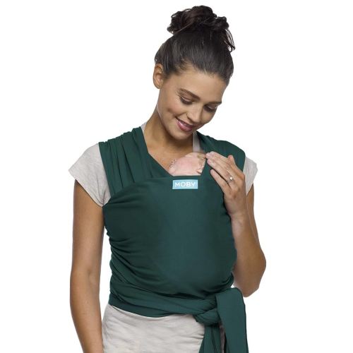 Moby Baby Wrap Carrier Classic for Newborns to Toddlers (8-33lbs), Infant Sling Carrier, Lightweight & Hands Free Design, Adjustable for All Body Types (Pacific)