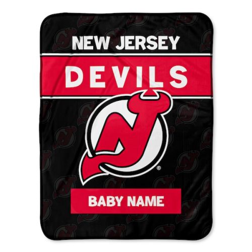New Jersey Devils Chad & Jake 30" x 40" Personalized Baby Blanket