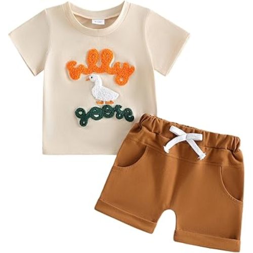 Ledy Champswiin Baby Boy Camouflage Outfit Short Sleeve Pocket T-shirt Tops Shorts Set Toddler Summer Camo Clothes