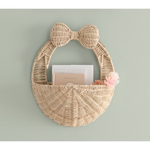 Rattan Bow Wall Basket (17") | Pottery Barn Kids