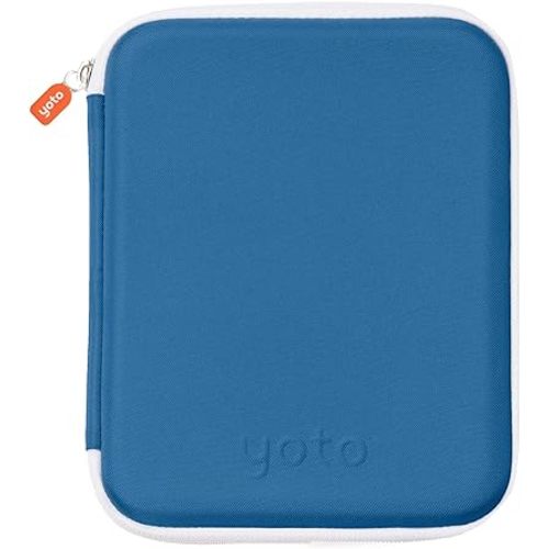 Yoto Card Case in Blue Bird – Kids Accessory, Soft Portable Folder with Zipper & 64 Pockets for Player & Mini Audiobook Cards, Binder Sleeve Holder for Travel